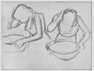 Femme à sa toilette (deux études)