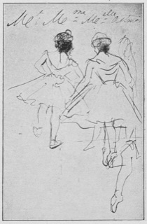 Deux danseuses, vues de dos. — Étude de jambe