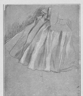 Étude de jupe de danseuse.