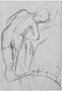 Après le bain, femme s'essuyant