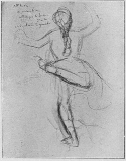 Danseuse vue de dos