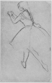 Danseuse vue de profil