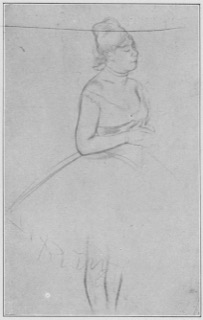 Danseuse debout; profil