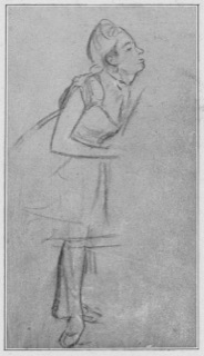 Danseuse vue de profil