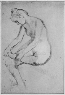 Étude de nu (femme assise)