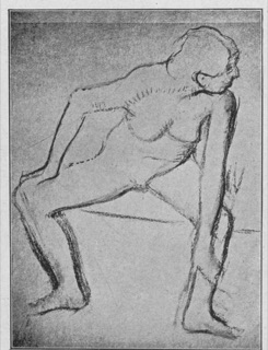 Femme assise (étude de nu)