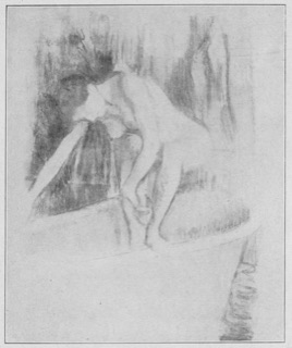 Après le bain ; femme s'essuyant