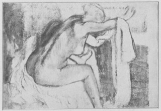 Femme s'essuyant
