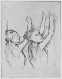 Deux danseuses, les bras levés