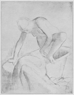 Femme s'essuyant après le bain
