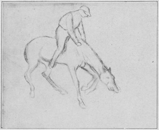 Après la course : jockey à cheval