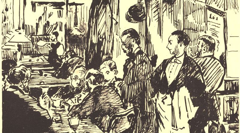 Degas au Café Guerbois, par Edouard Manet