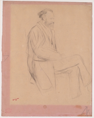 Photo de Manet de profil assis