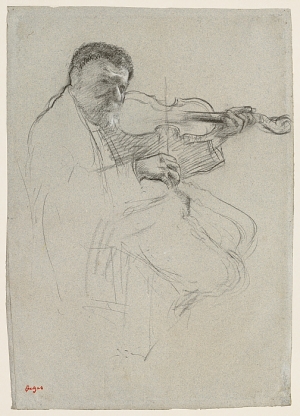 Photo de Le violoniste - Etude pour La répétition revoir biblio